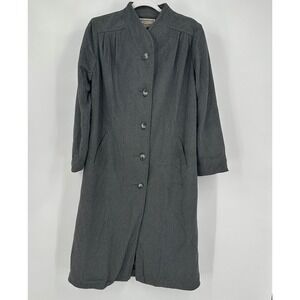 Kashmiracle Wellington Fashions Women's Dark Gray Long Wool Blend Coat Size M